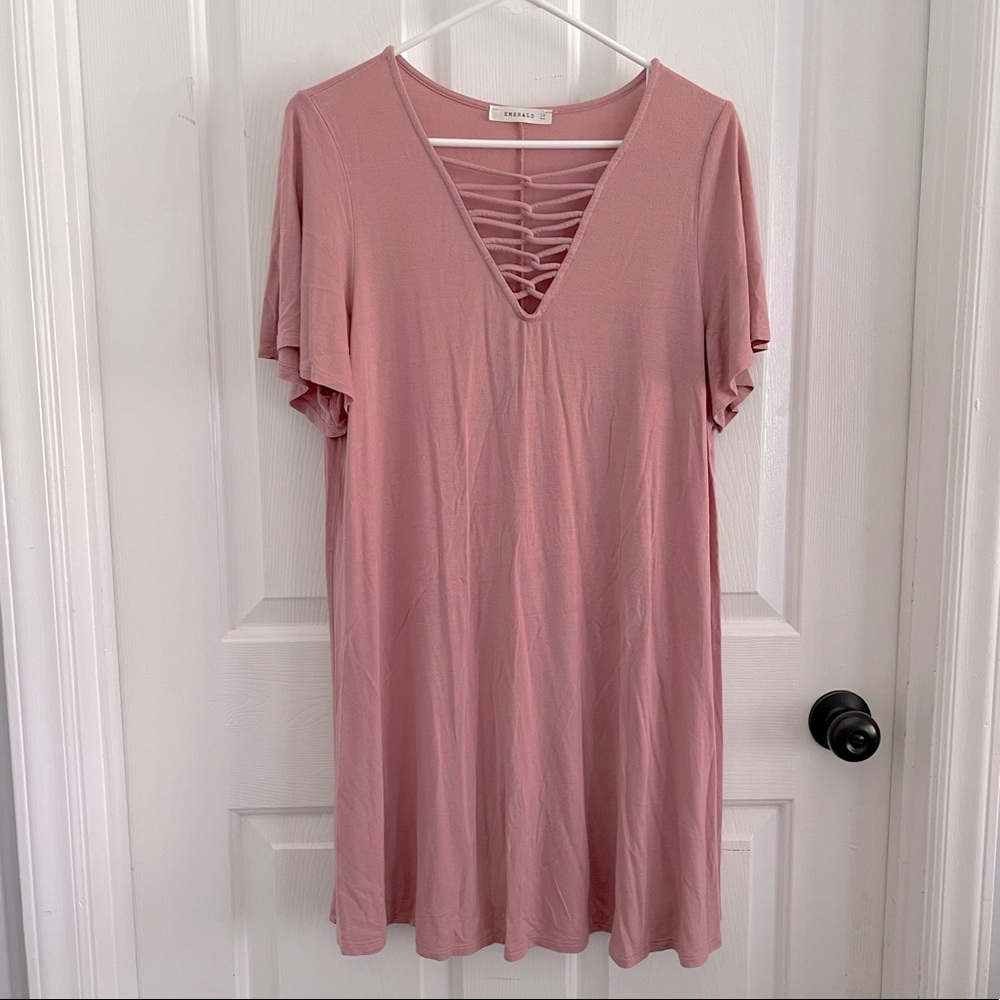 Emerald shirt sleeve tunic